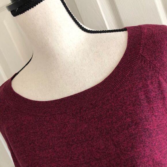 Express 3/4 Sleeve Burgundy Sweater - Picture 16 of 16